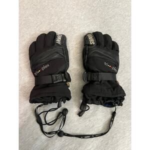 Swany x change junior medium 7-8 yo gloves ski snowboard black leather mittens